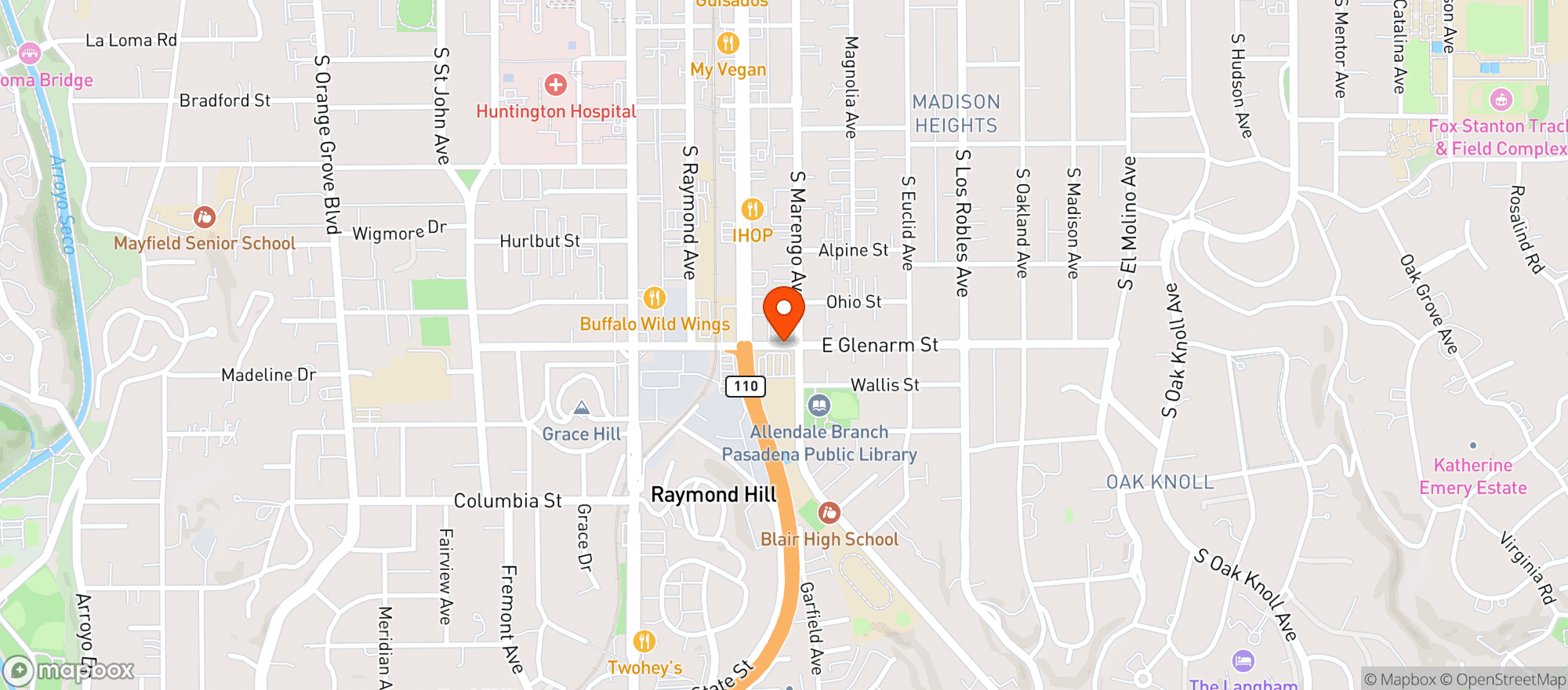 Map showing 76 - Pasadena