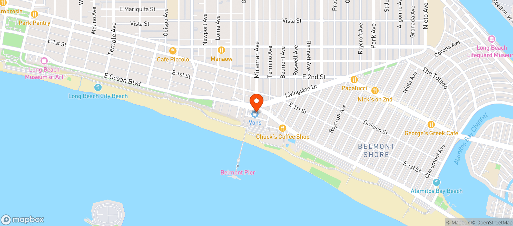 Map showing Vons