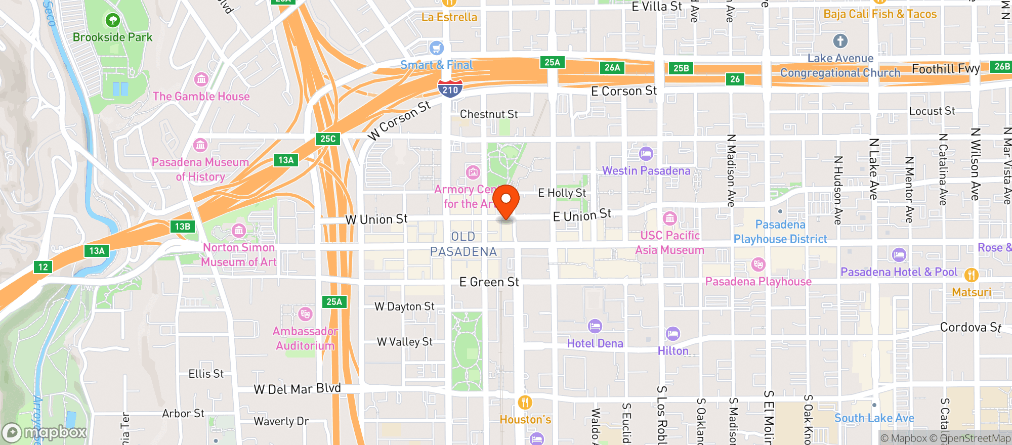 Map showing Maestro Restaurant