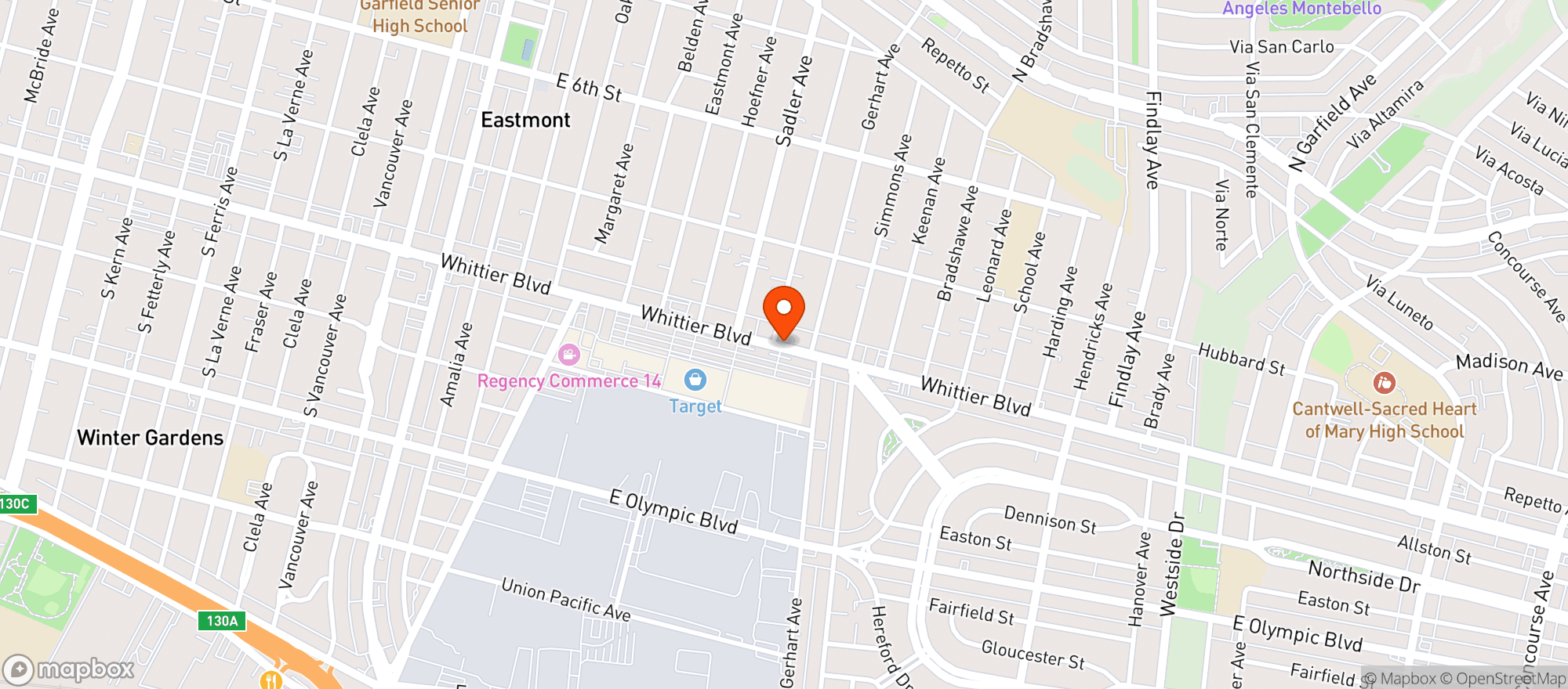 Map showing Los Arcos Restaurant