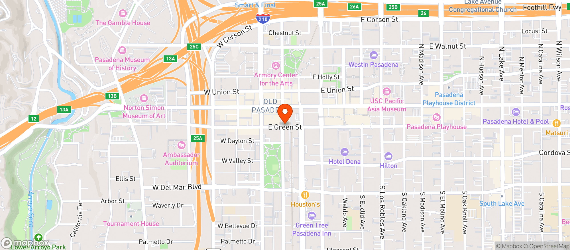 Map showing Dog Haus