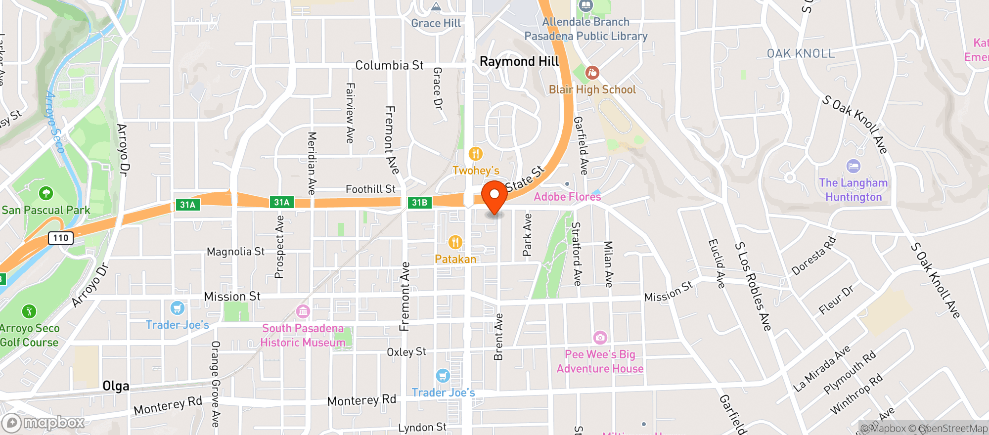 Map showing Bristol Farms
