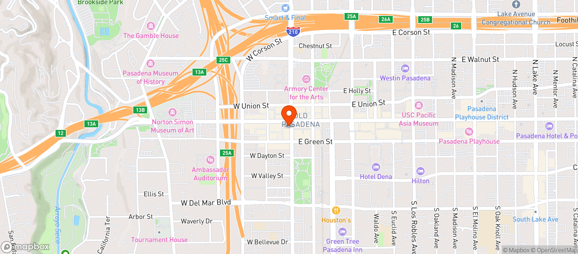Map showing Cheesecake Factory #18