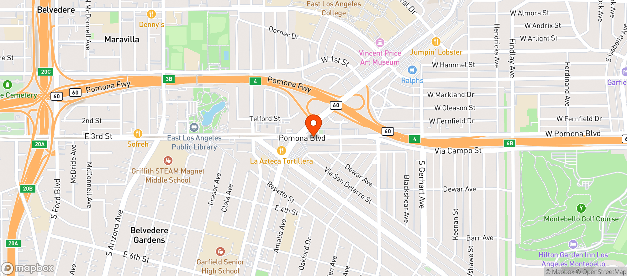 Map showing Rudys La