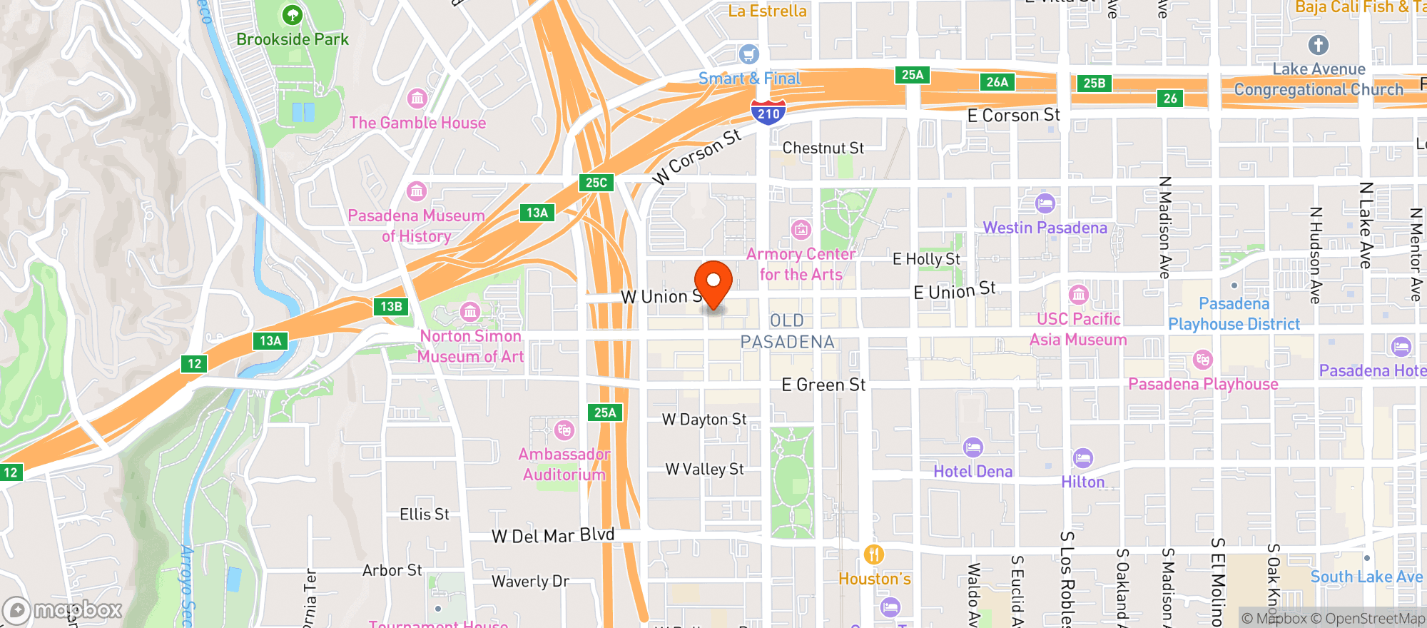 Map showing Sushi Roku