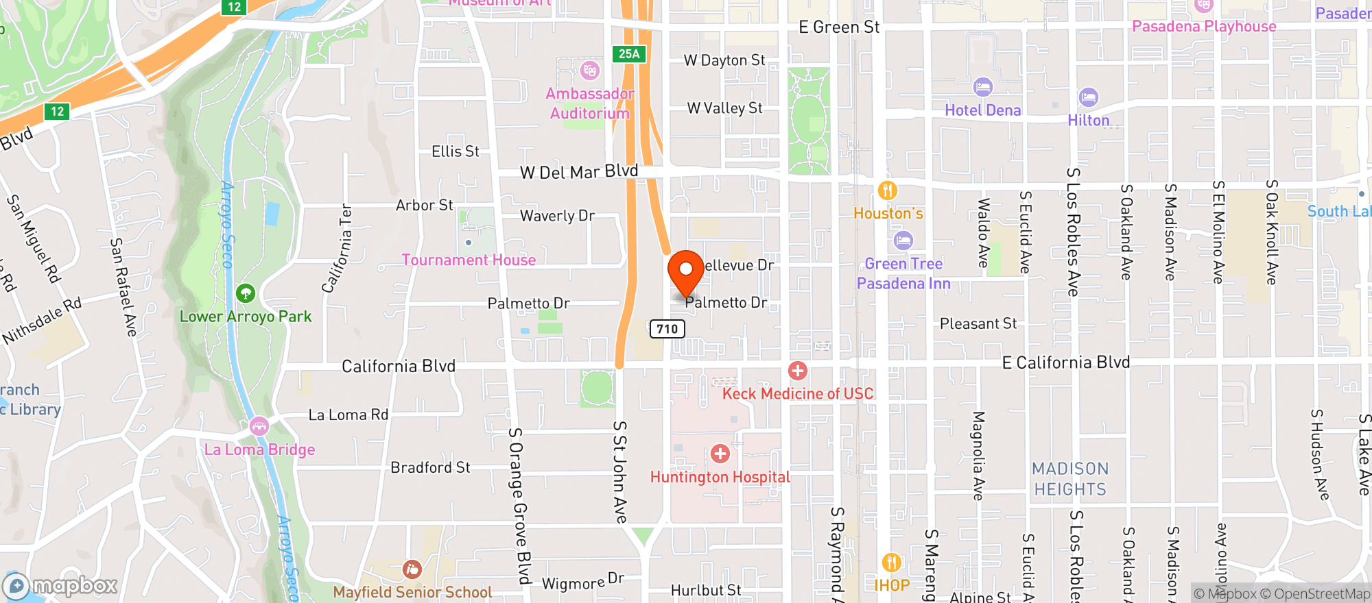 Map showing Mijares Mexican Restaurant