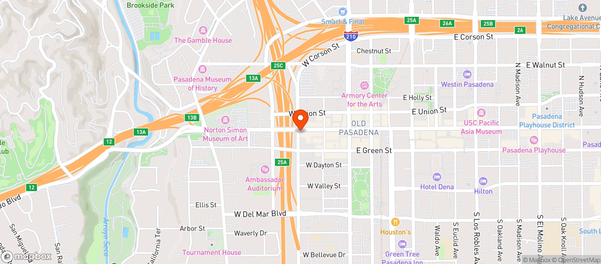 Map showing True Food Kitchen