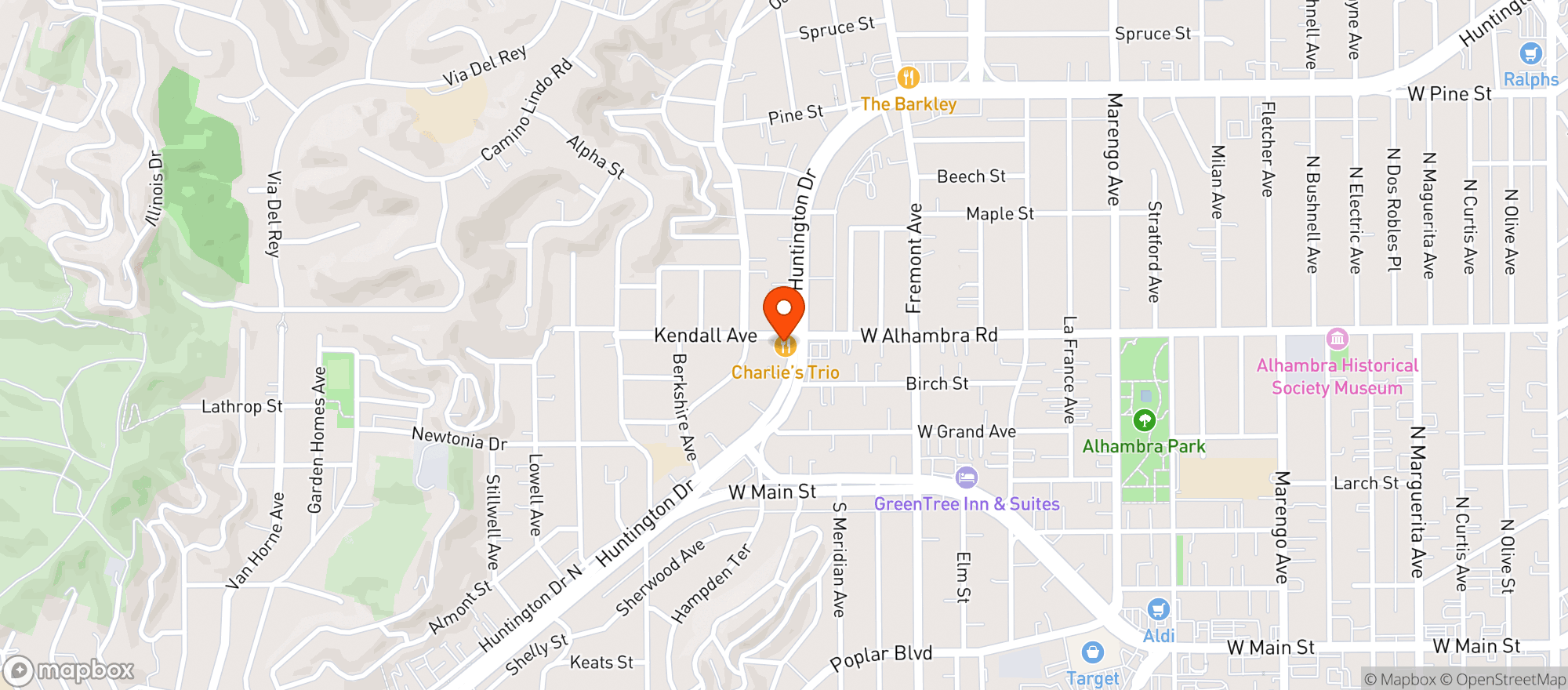 Map showing El Sereno Green Grocer