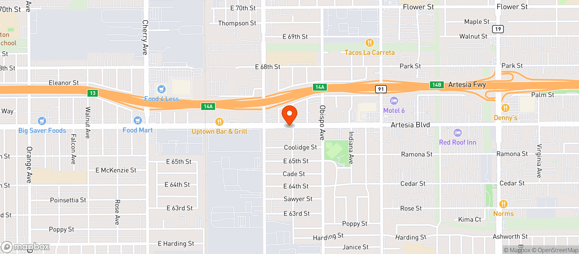 Map showing Shop N Go