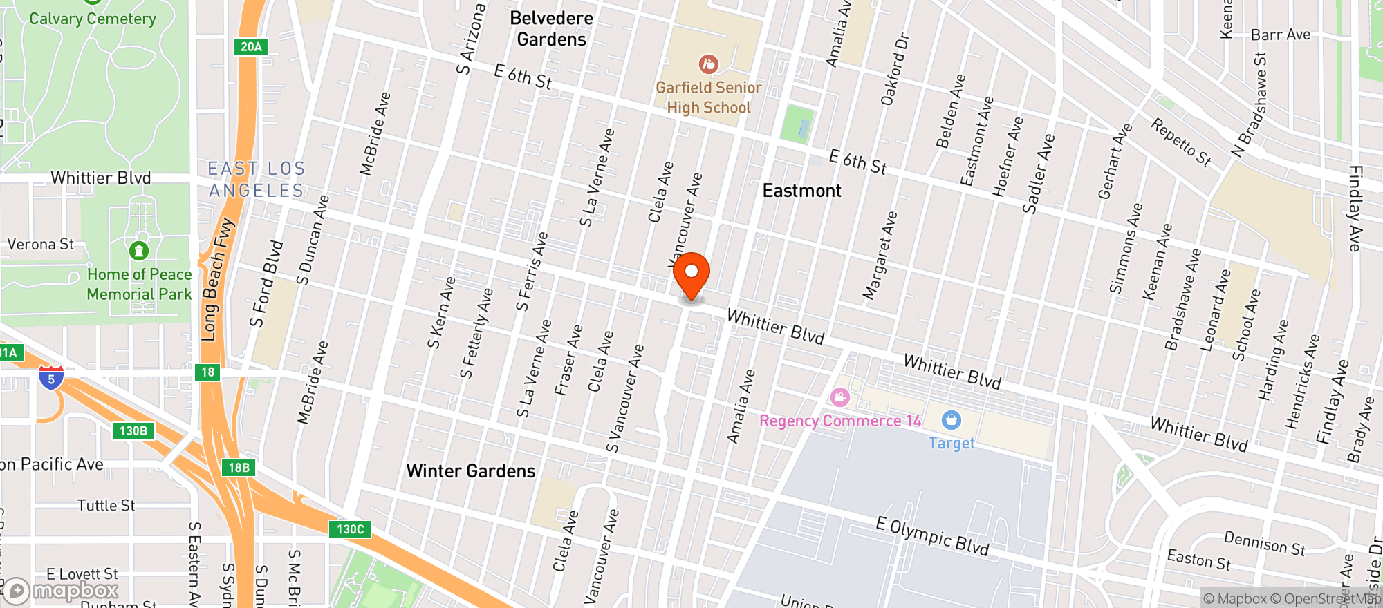 Map showing Pattys Liquors