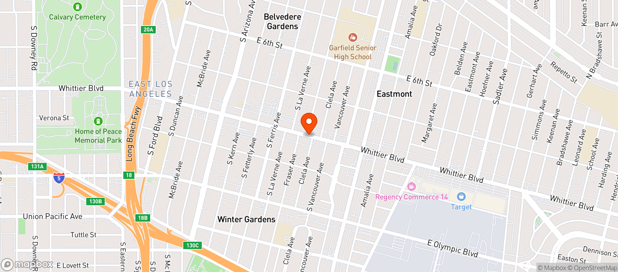 Map showing Eddies Drive In Liquor