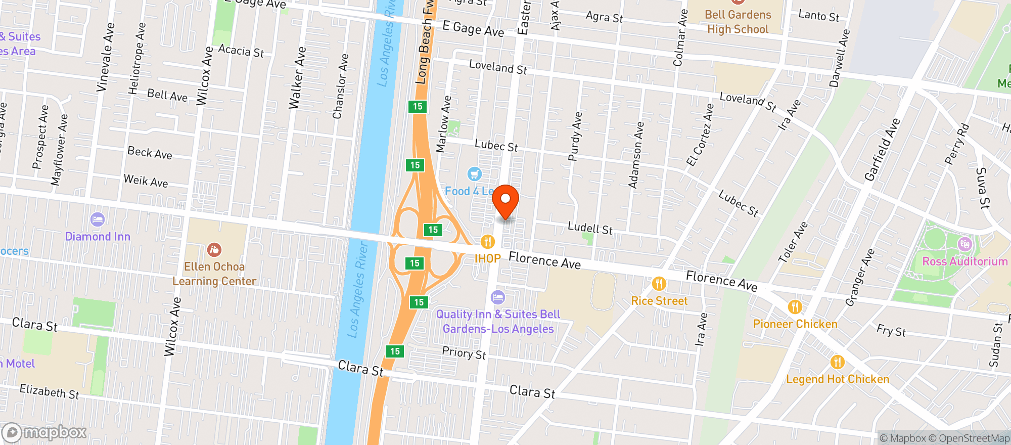 Map showing El Super