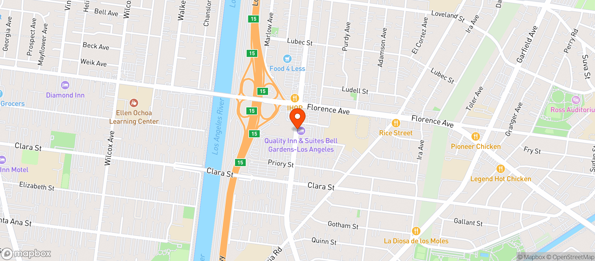 Map showing Premier Fiesta Mexicana