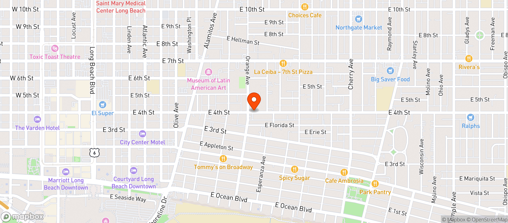 Map showing Baby Gee