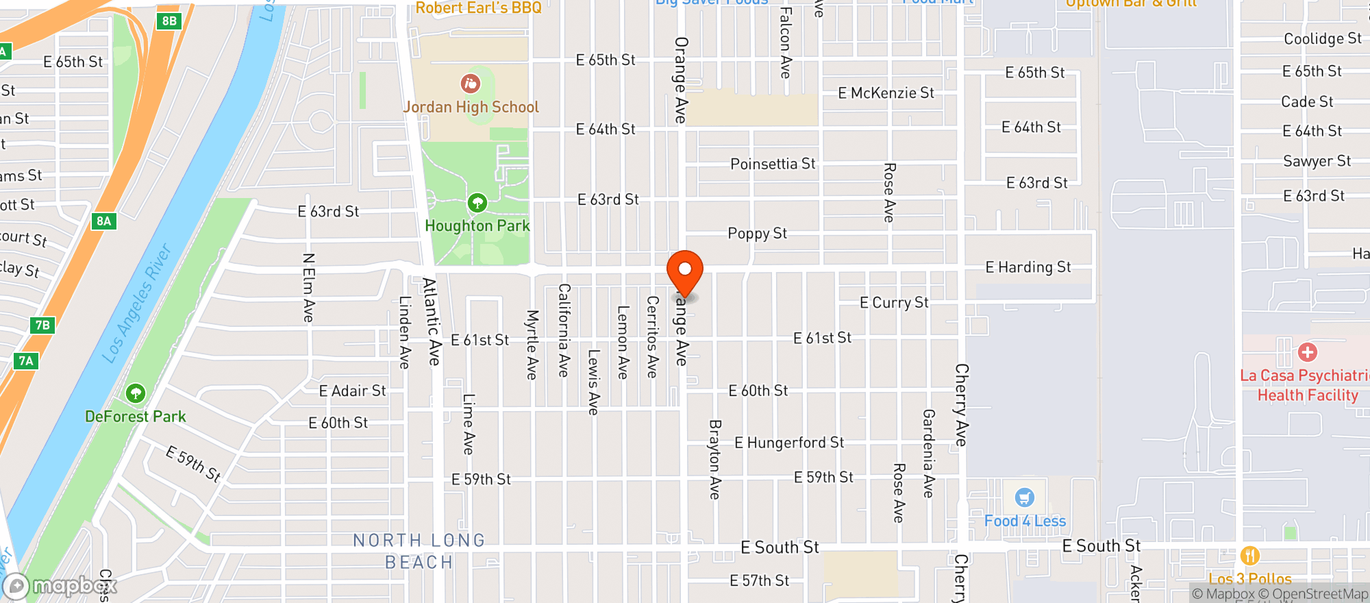 Map showing J & G Market