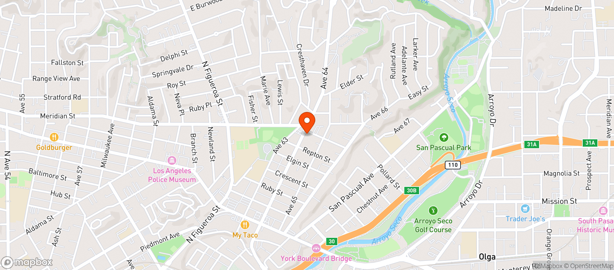 Map showing Blue Sunday