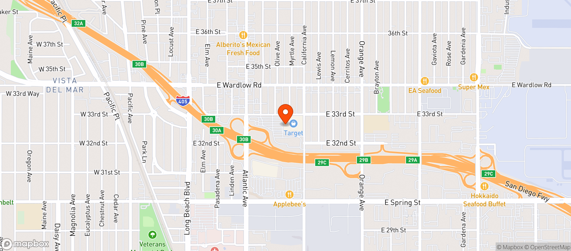 Map showing Target Store #2319