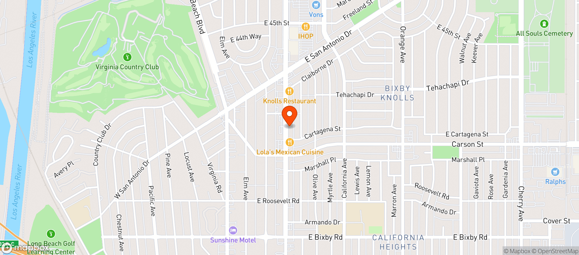 Map showing The Vintage LBC