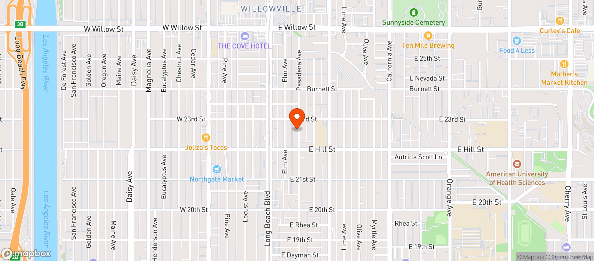 Map showing Arts Market