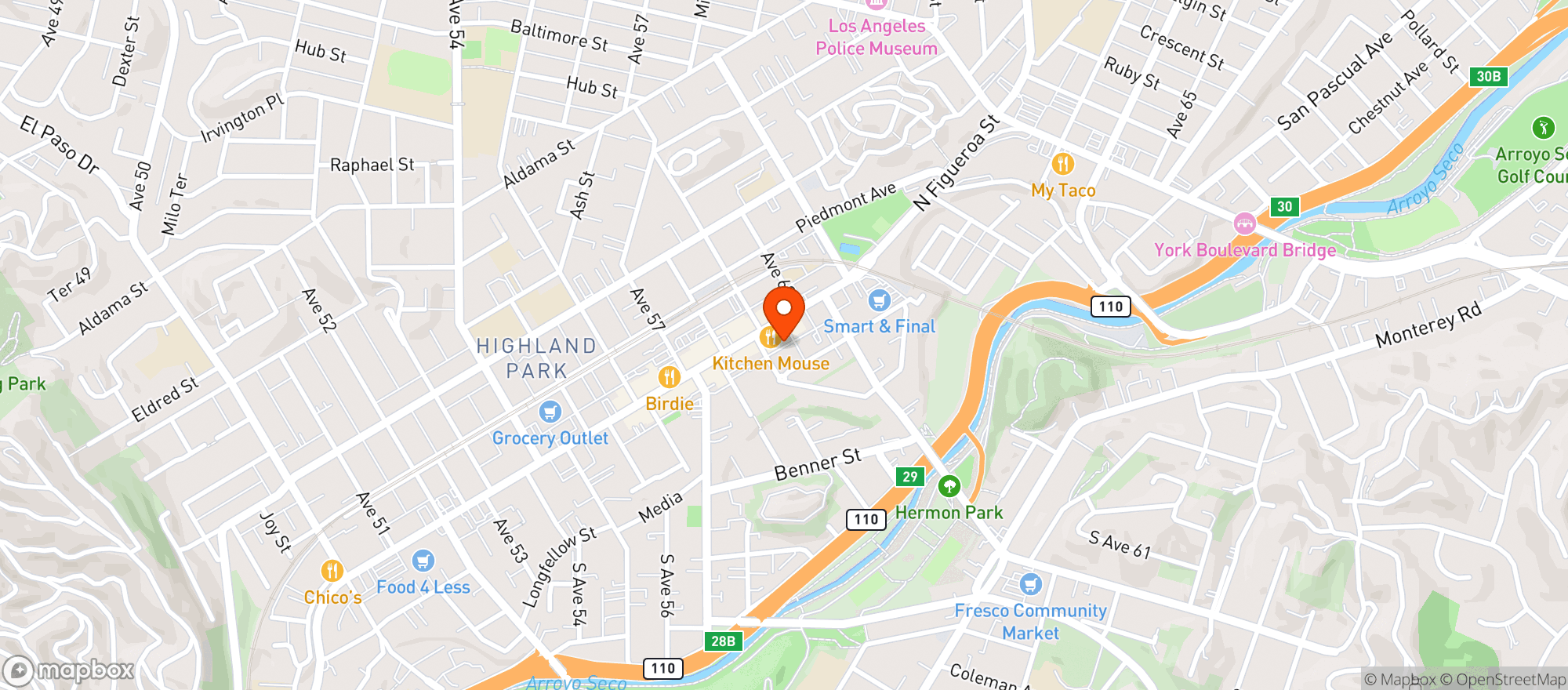 Map showing Flask