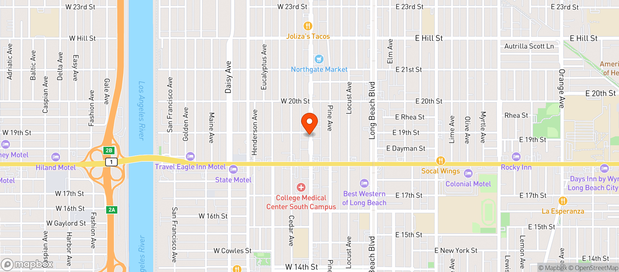 Map showing Pacific Liquor