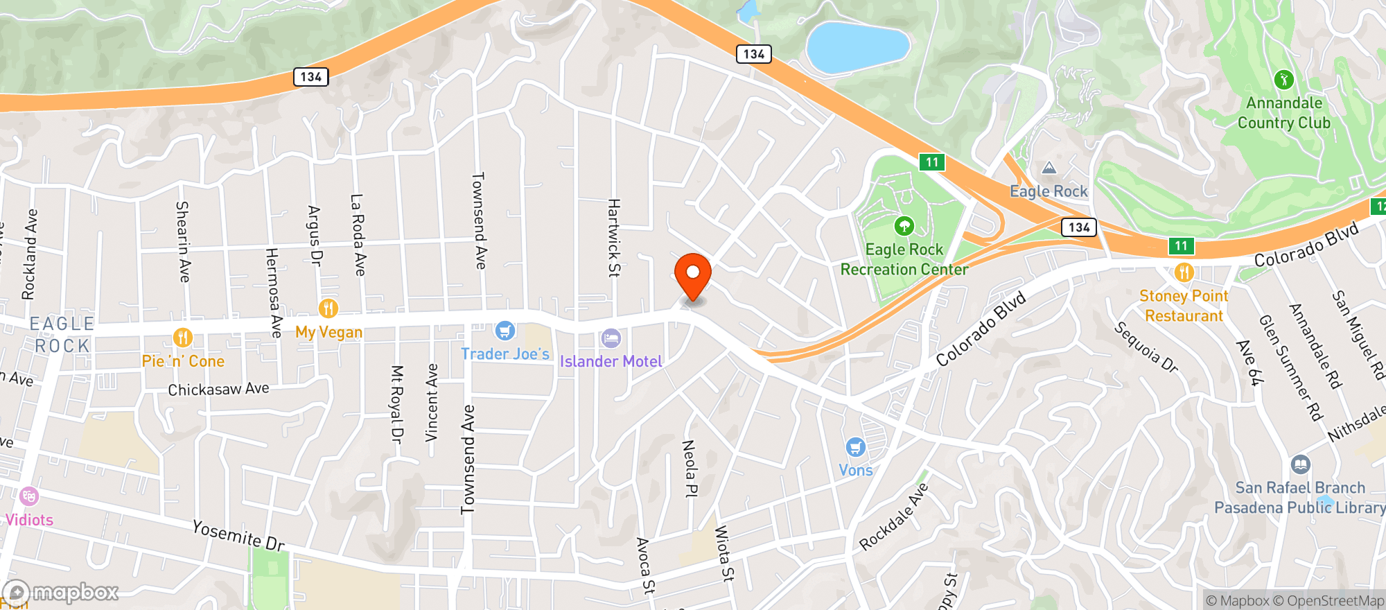 Map showing Talon Tap & Wine