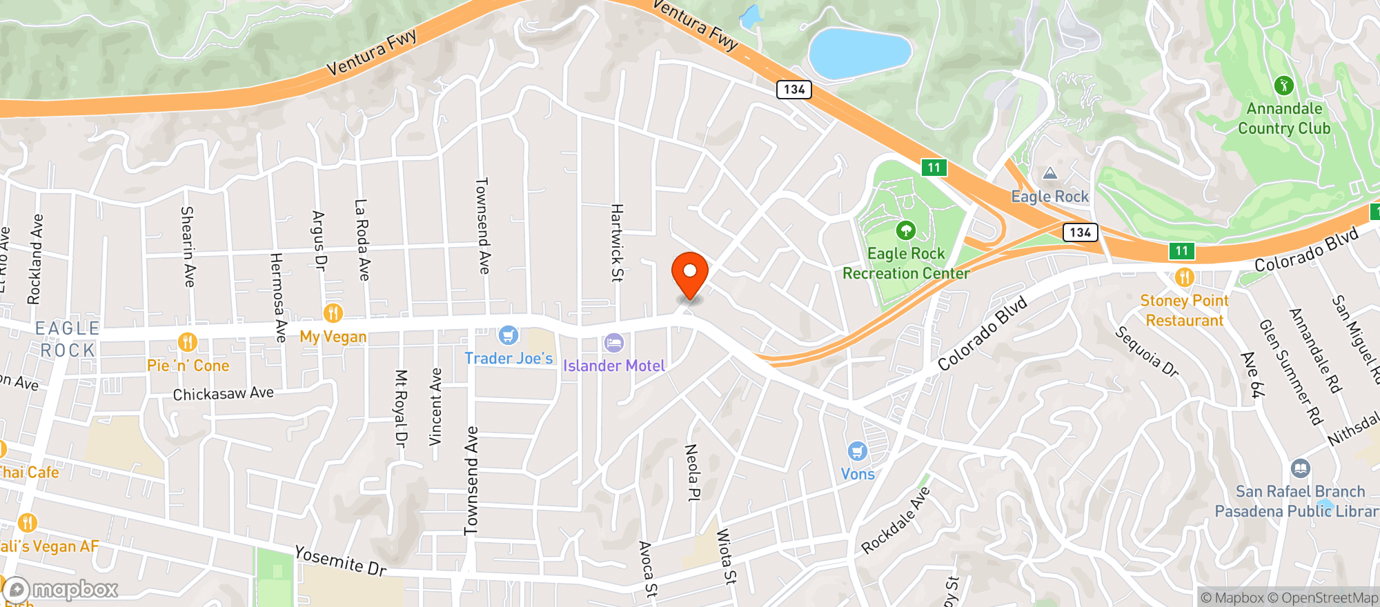 Map showing Found Coffee