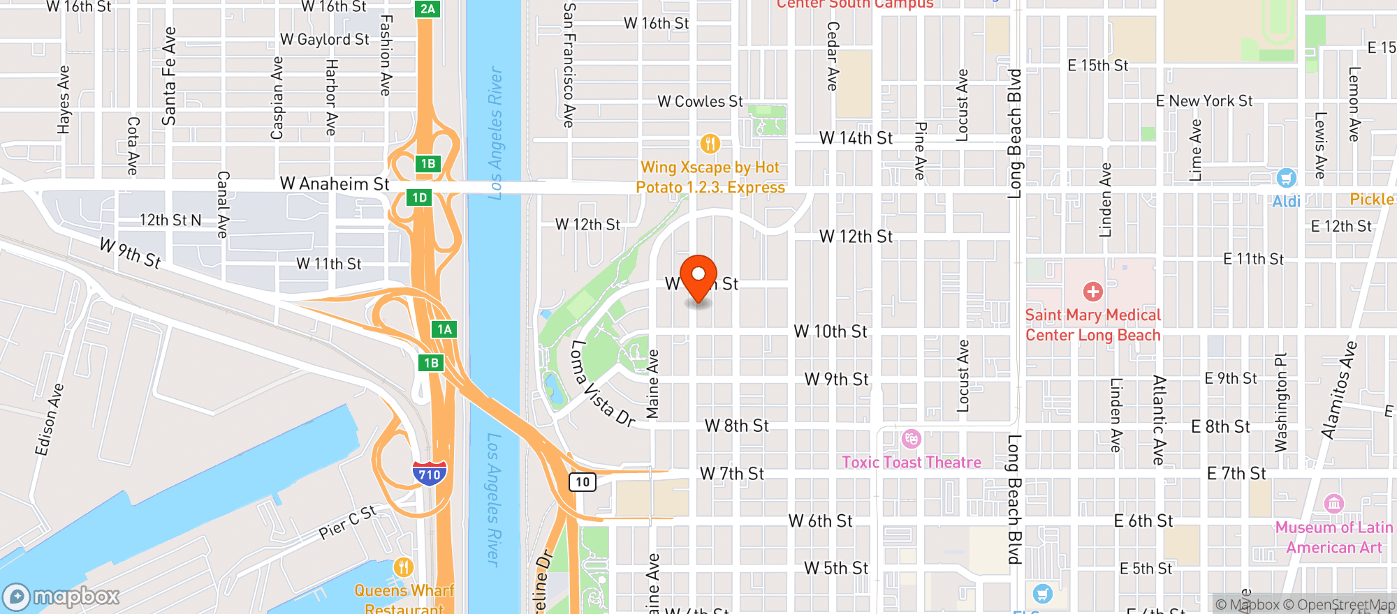 Map showing Jeds Market