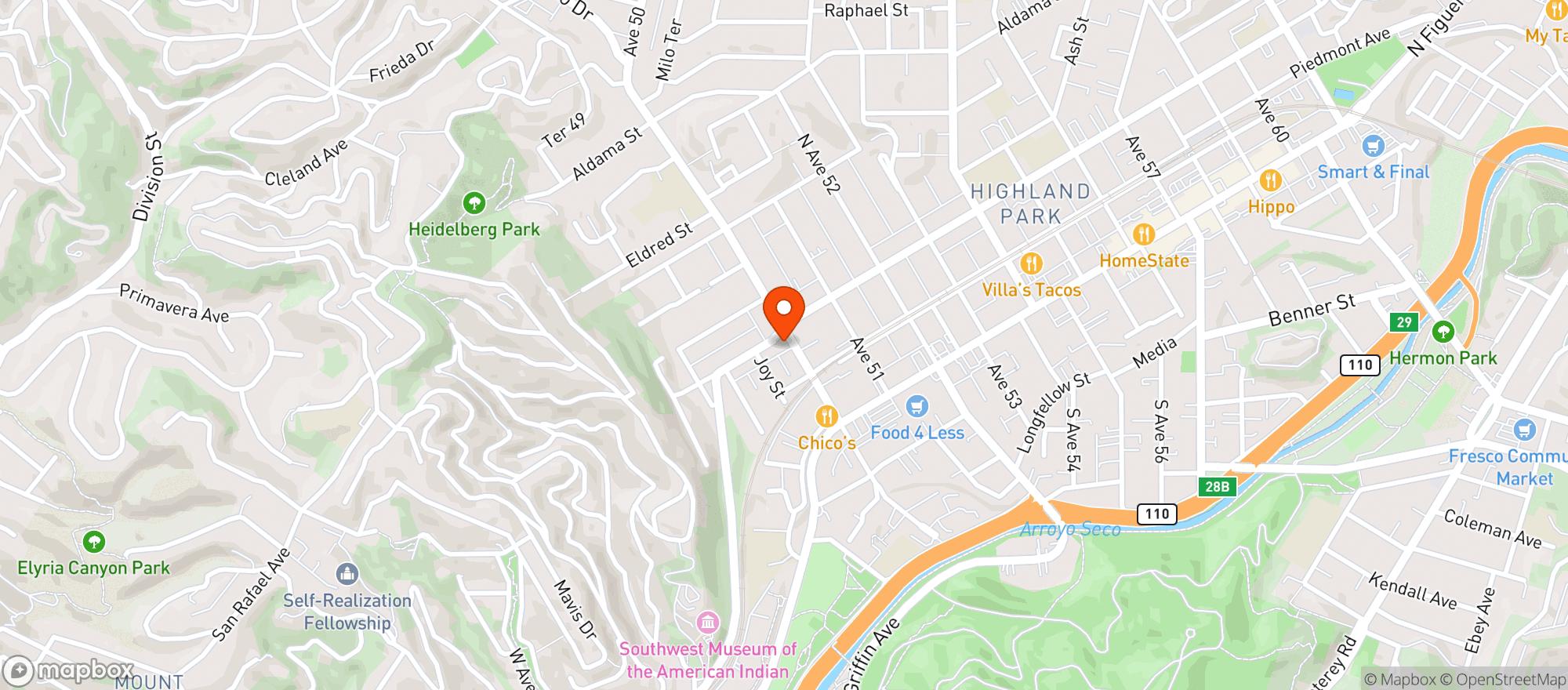Map showing Carla's Fresh Market