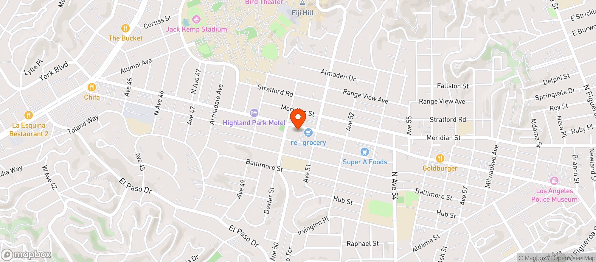 Map showing Belle's Delicatessen & Bar