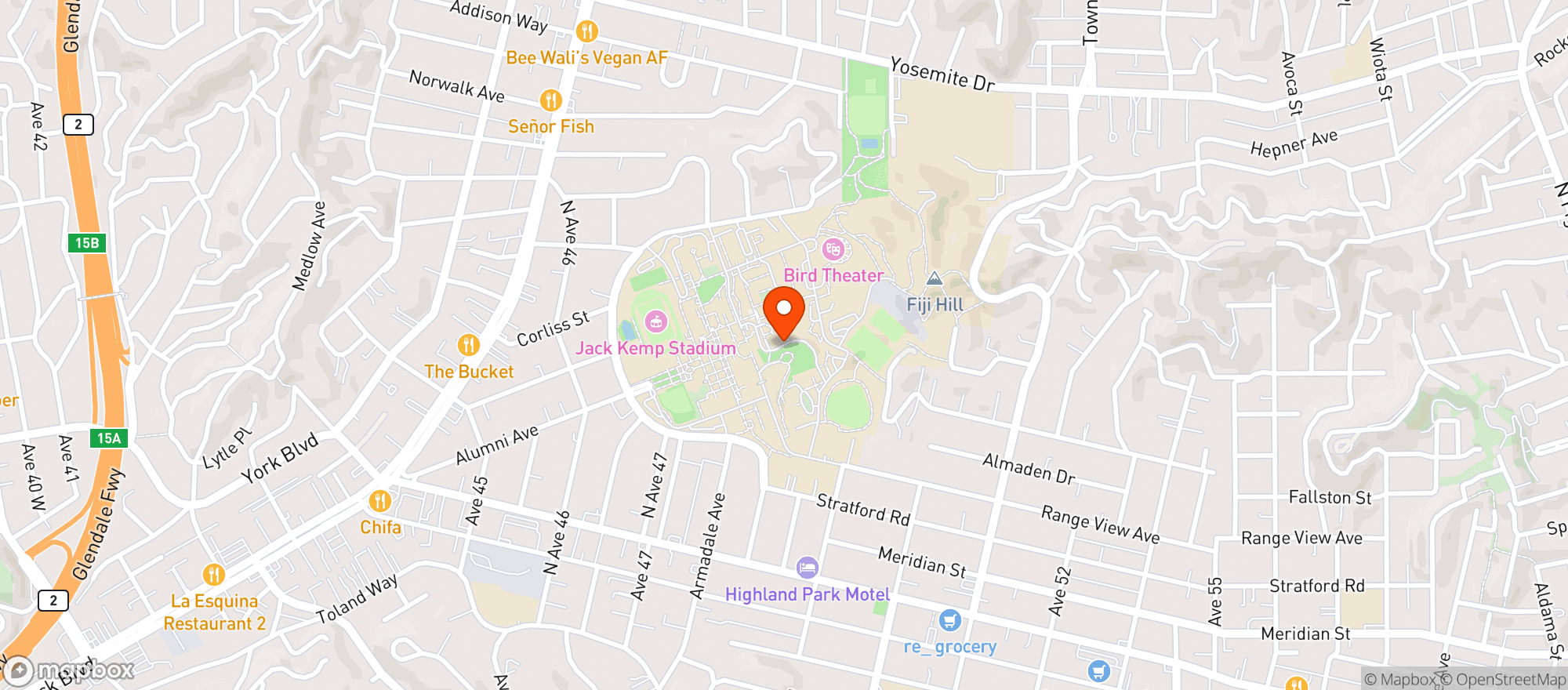 Map showing Occidental Clg Green Bean