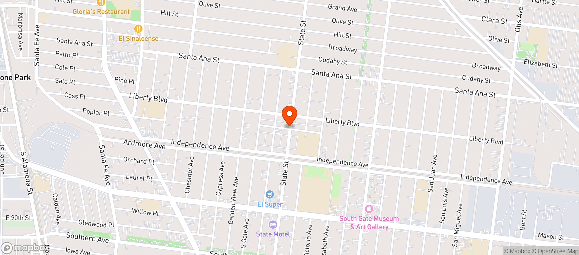 Map showing Bonita Market