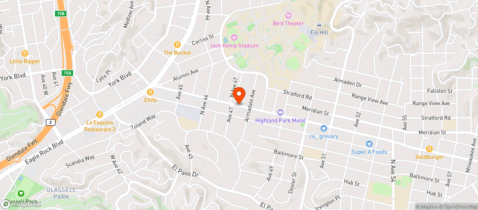 Map showing Potluck Local