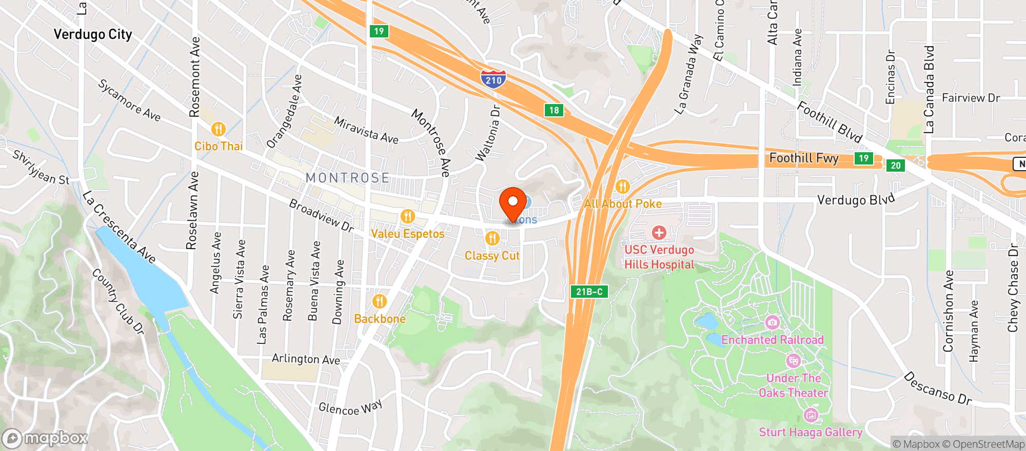 Map showing Vons