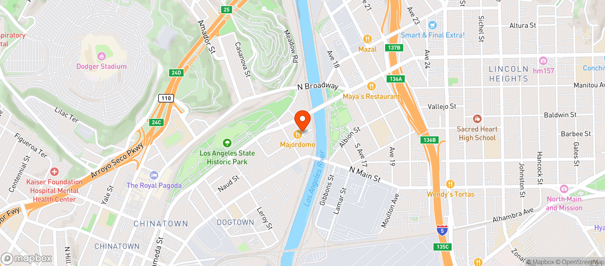 Map showing Pacific Electric