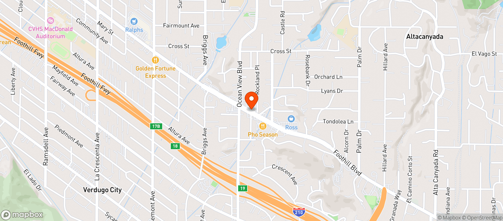 Map showing Oceanview Liquor