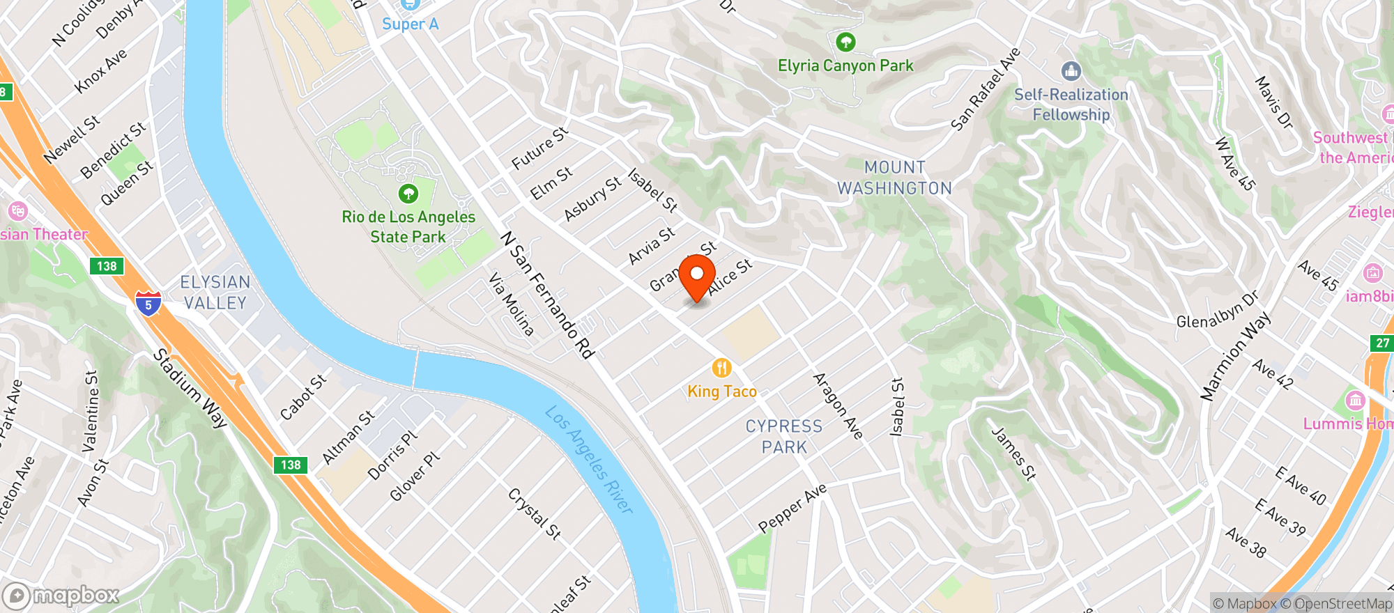 Map showing Cypress Liquor Store - Los Angeles
