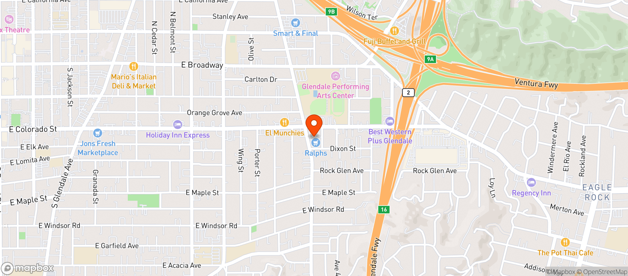 Map showing Ralphs