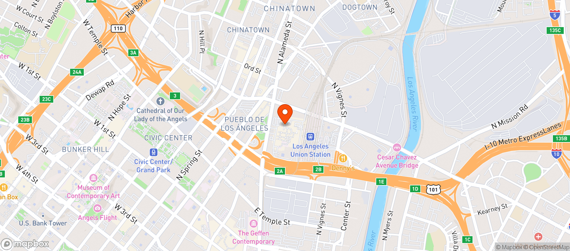 Map showing Trimana Union Station