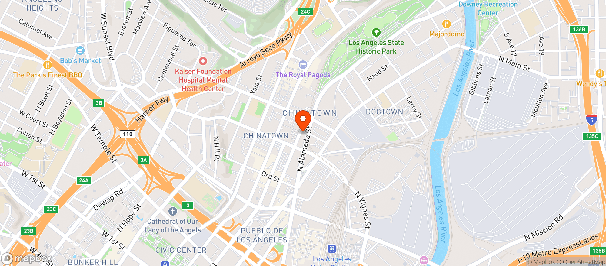 Map showing Café Tondo