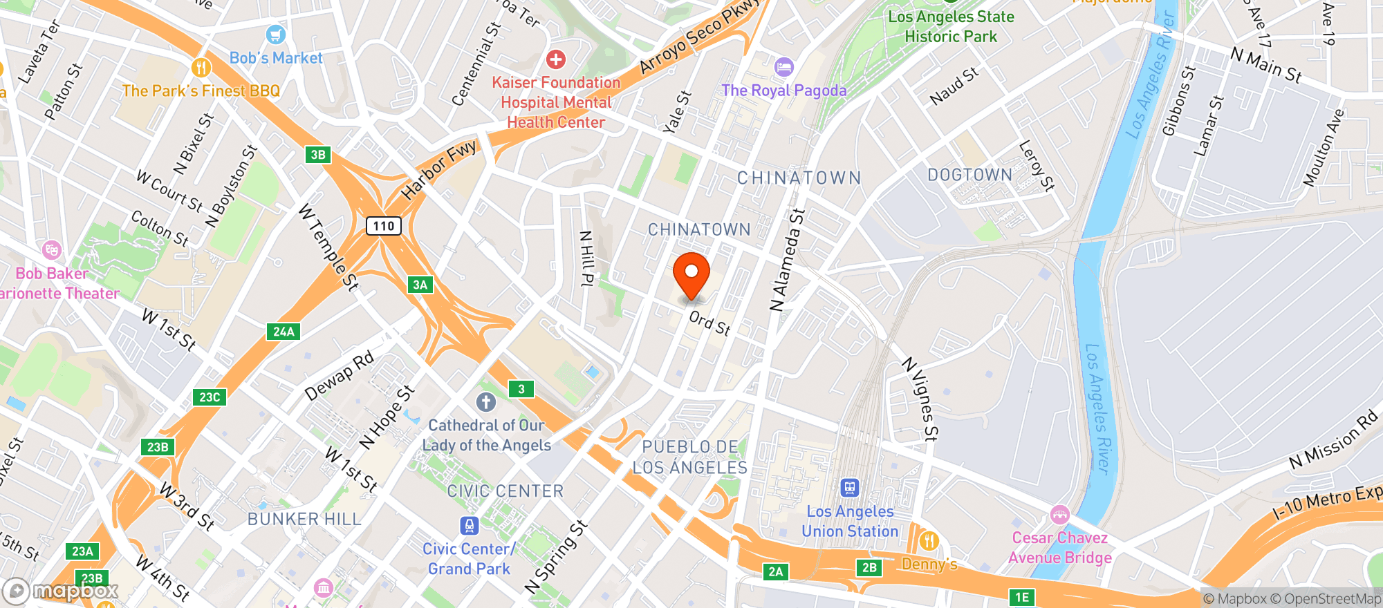 Map showing Won Won Mini Market
