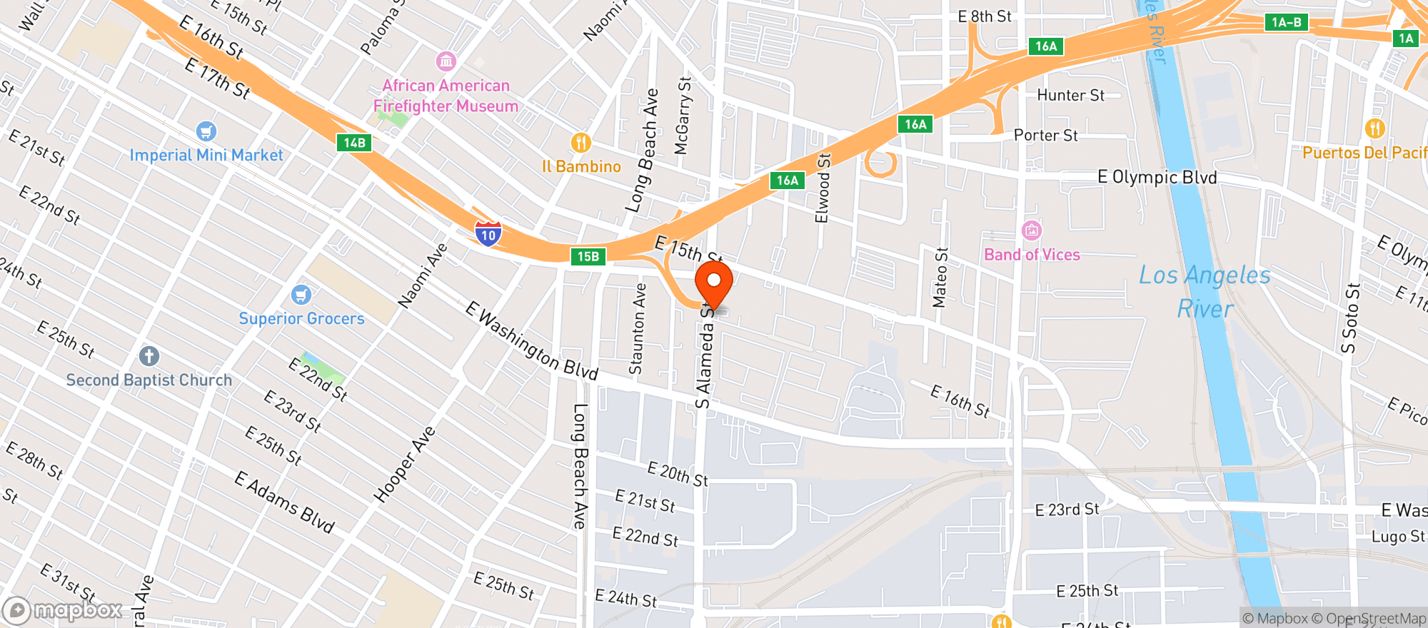 Map showing Jungle Boys Los Angeles