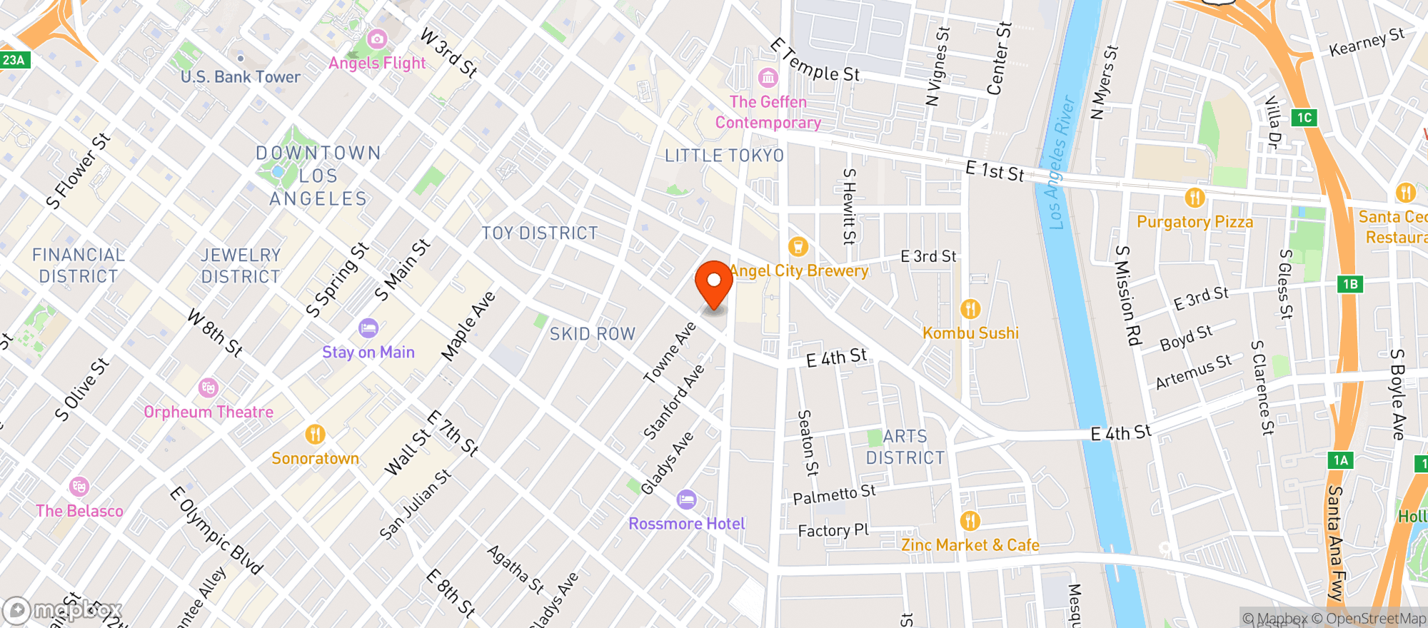 Map showing Prime Wholesale - Los Angeles