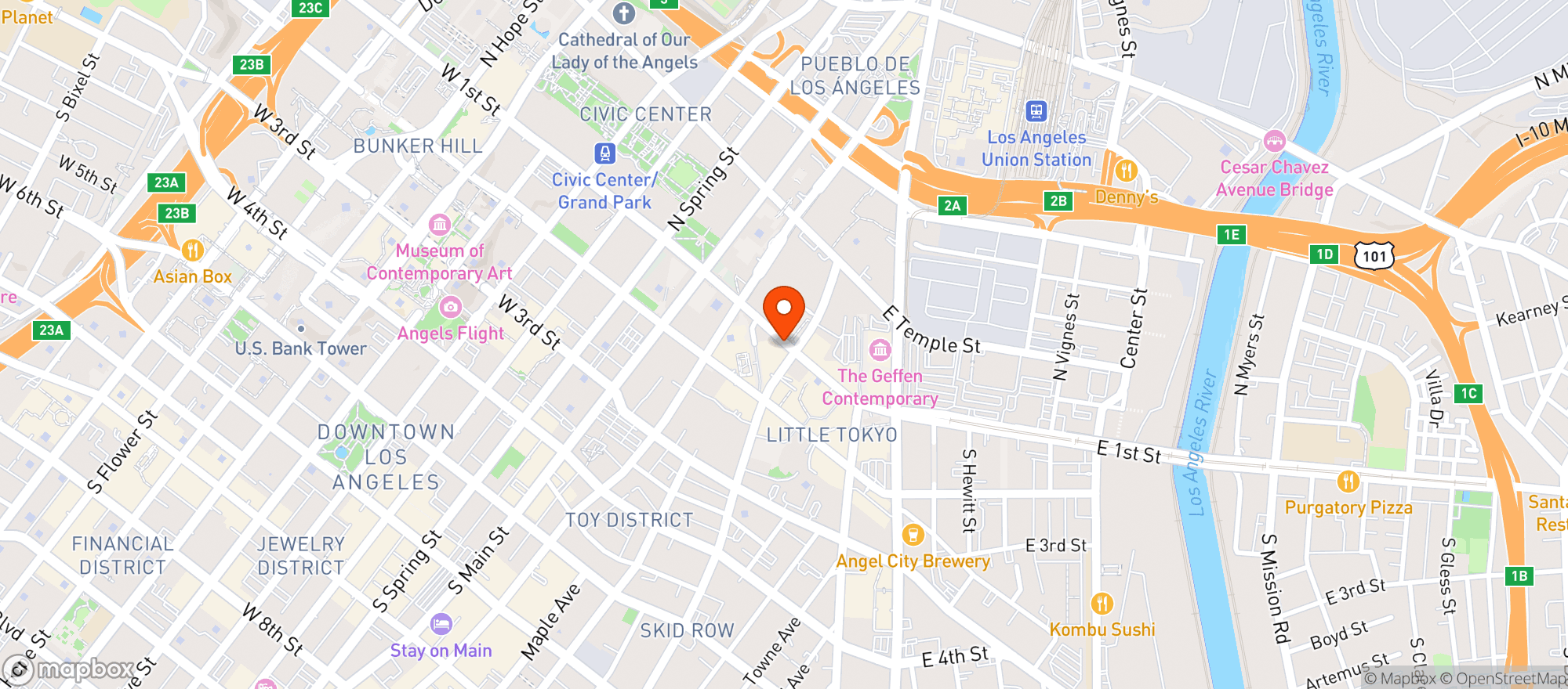Map showing Mike's Deli #2