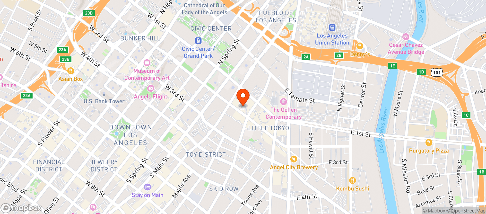 Map showing Marukai Market