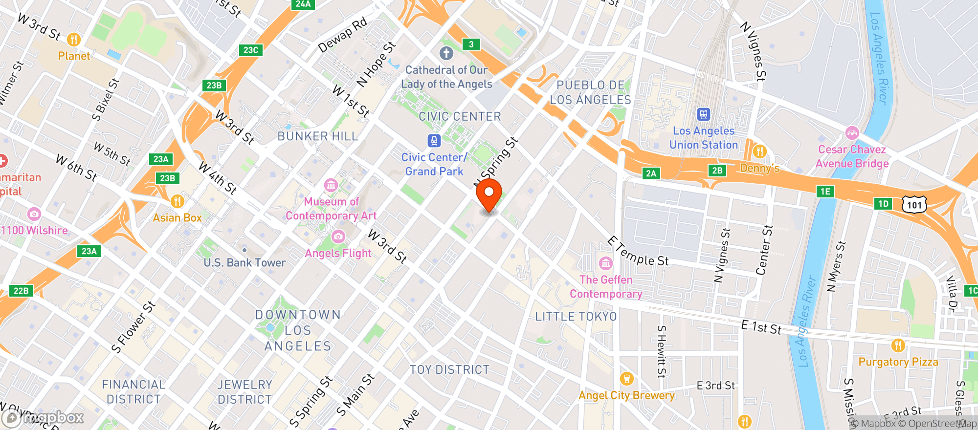 Map showing North Star Bottle