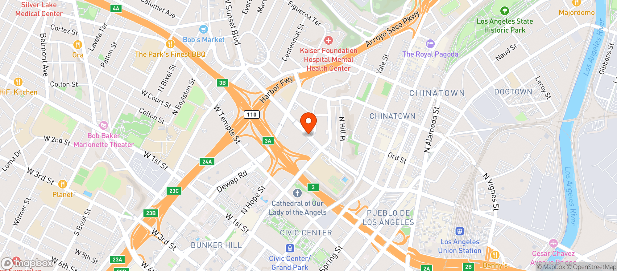 Map showing Super Beverage Center