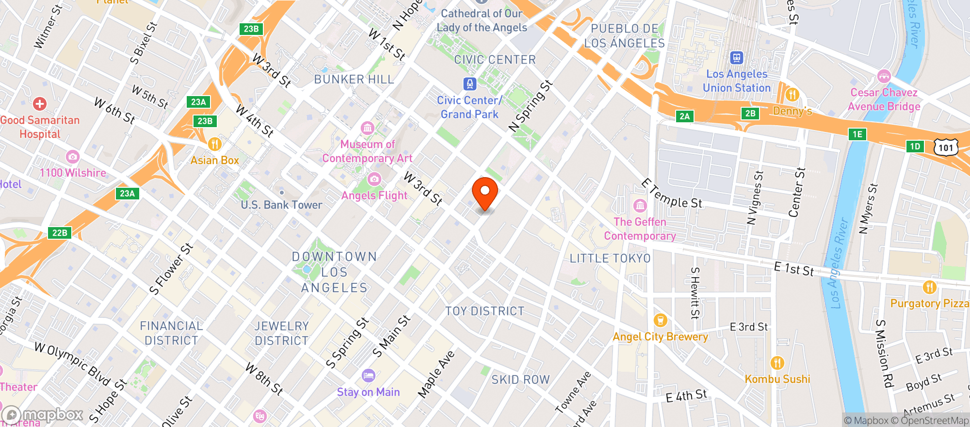 Map showing Jalisco Inn