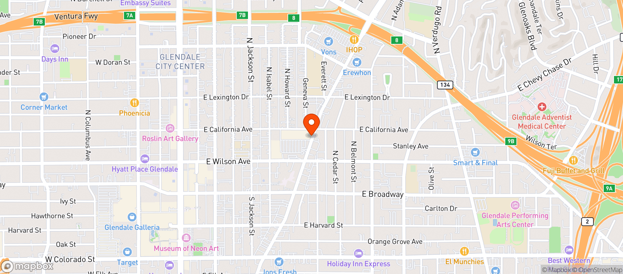 Map showing Total Wine & More
