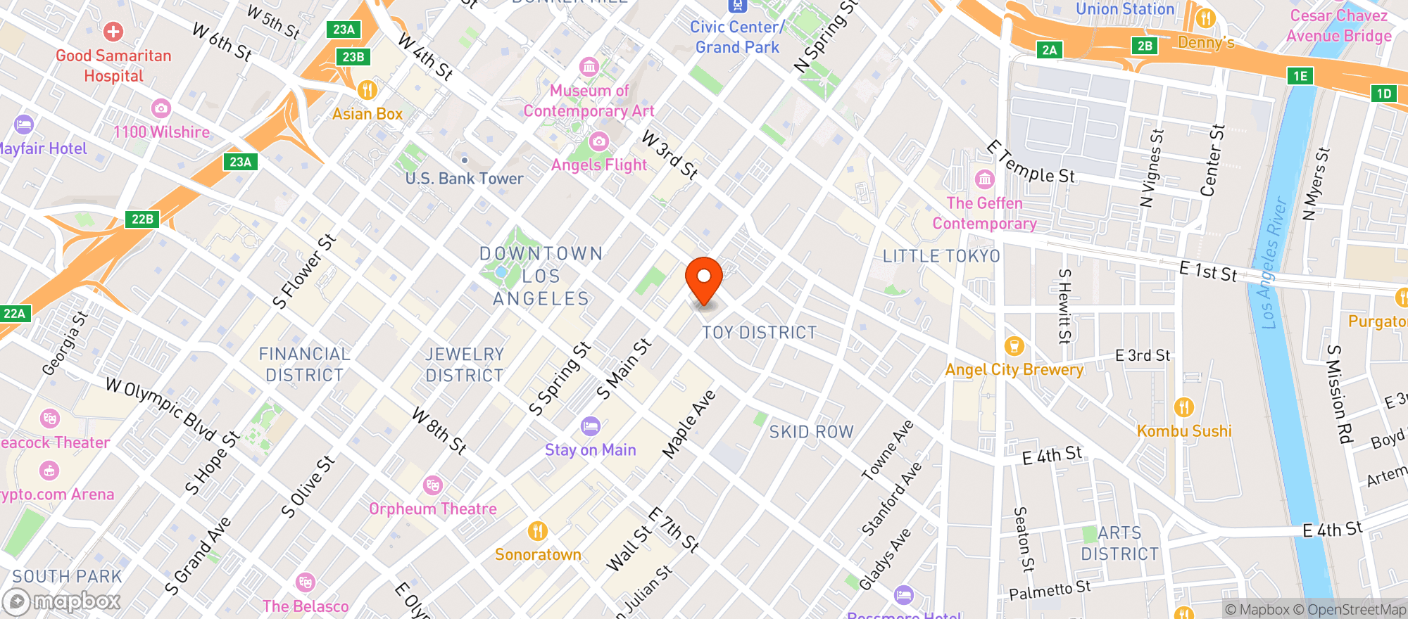 Map showing Proabition Dtla